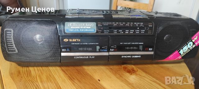 Продавам двукасетъчен японски  радиокасетофон"ELEKTA", снимка 1 - Радиокасетофони, транзистори - 45432485