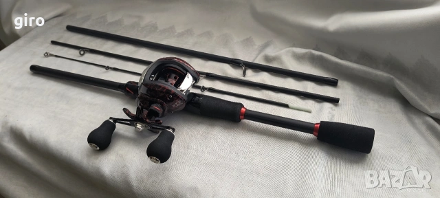 Ултра лайт карбонов спининг 180см. комплект с байткаст макара, снимка 5 - Въдици - 53861476
