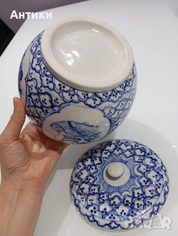 Китайски порцеланов стар буркан , снимка 15 - Други ценни предмети - 52527452