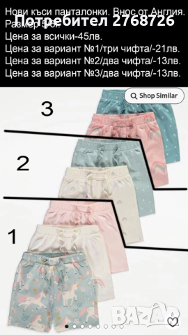  Нови къси клинчета и панталонки, внос от Англия-част1, снимка 16 - Детски клинове - 50814220
