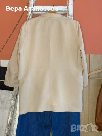 🧥 Блейзър в бежов цвят👖 л/хл👜, снимка 2 - Сака - 54101728