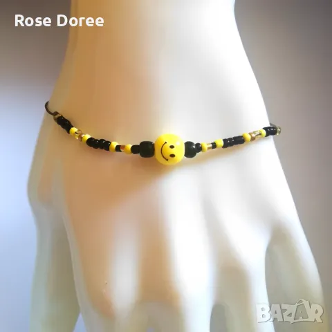 Smile Blissful Beads Енергийна Гривна Усмивка за Прекрасен и Щастлив ден Емоджи , снимка 2 - Гривни - 47170942