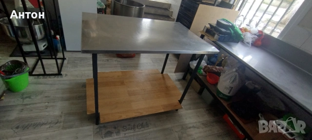 Работна маса с неръждаем плот, снимка 2 - Друго търговско оборудване - 53540335