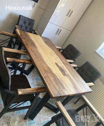 трапезна маса масив орех, снимка 16 - Маси - 53541307