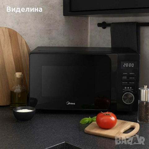 Микровълнова фурна MIDEA AG20CF2EBK 700W, Функция грил, 20L, снимка 2 - Микровълнови - 53315467