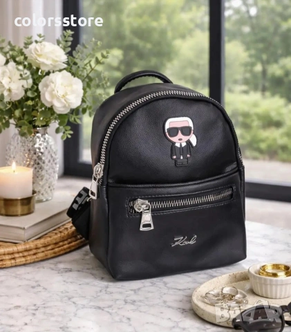 Черна раница Karl Lagerfeld- SG457, снимка 2 - Раници - 37463566