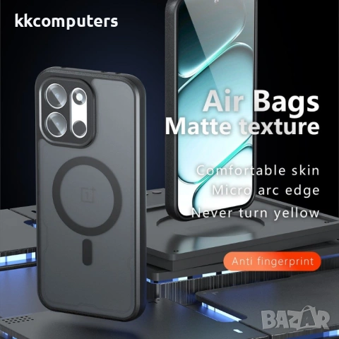 Магнитен Калъф за OnePlus Turbo 6V 5G / Turbo 6 5G - TPU + PC, Матов, Антиотпечатък, Airbag ъгли, 0., снимка 2 - Калъфи, кейсове - 53633720