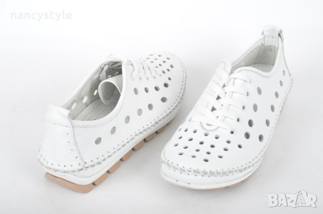 СЕЗОН' 24! Бели дамски обувки от естествена кожа, снимка 3 - Дамски ежедневни обувки - 44937873