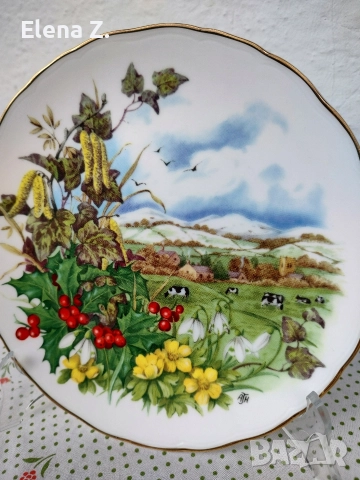 Три красиви декоративни чинии Royal Albert - As the seasons unfold, снимка 12 - Декорация за дома - 52917431