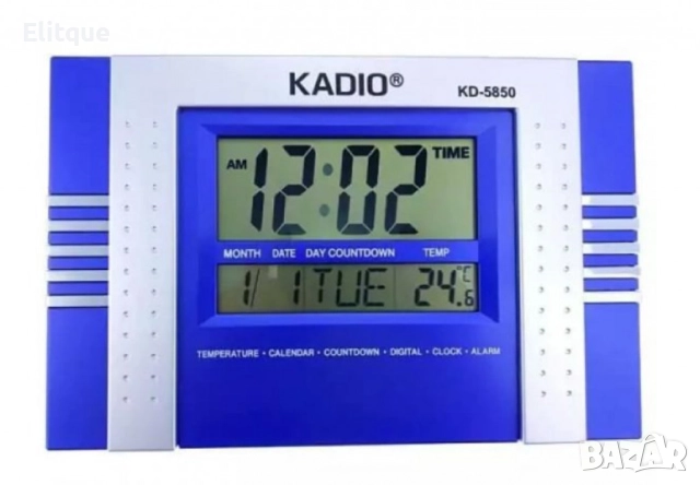 Голям настолно-стенен мултифункционален електронен часовник с аларма, календар и много функции, снимка 3 - Други стоки за дома - 52815722