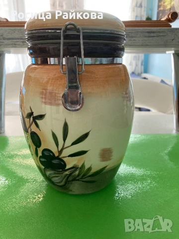 Голям керамичен буркан за съхранение, снимка 4 - Други стоки за дома - 51149242