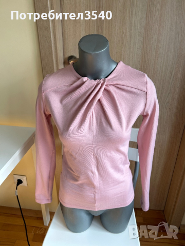 Дамска розова блуза с дълъг ръкав, снимка 6 - Блузи с дълъг ръкав и пуловери - 45057478