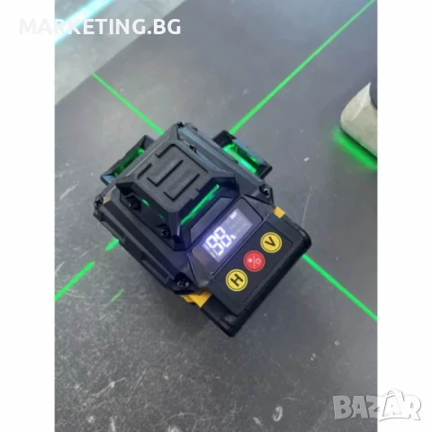 Самонивелиращ Лазерен Нивелир 4D с 16 Линии, Зелен Лазер, Тринога и Куфар, снимка 8 - Измервателни инструменти - 50536242