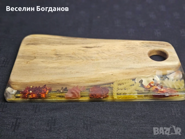 Палто подходящо за рязане и сервиране изработена от епоксидна смола и дърво , снимка 8 - Форми - 52682344