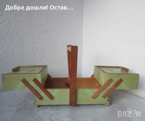 Кутии: кутия кръгла дърво и сгъваема зелена кутия  - акордеон с чекмеджета, снимка 14 - Други - 31812531
