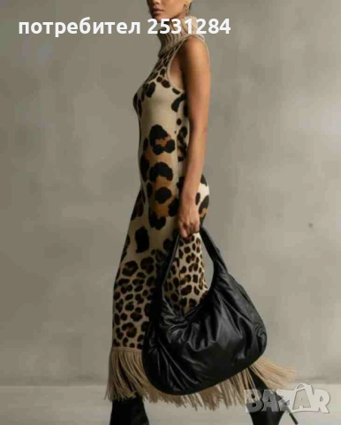 Нова дамска дълга рокля, плетиво , размер М, снимка 3 - Рокли - 53933213