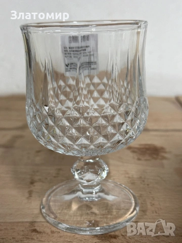 Комплект от 6 бр. чаши за вино със столчета за елегантно сервиране, снимка 3 - Чаши - 53123895