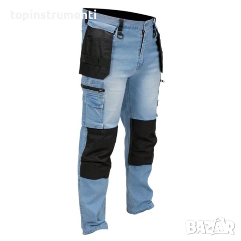 Работен панталон дънков, еластичен YATO - S, M, L, XL, XXL, снимка 3 - Панталони - 53541647