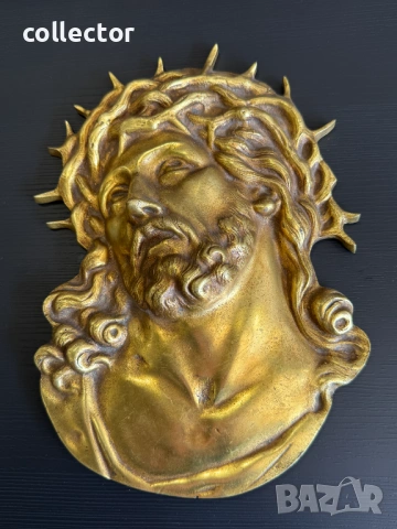 Стенен барелеф / пано с образа на Исус Христос. №7911, снимка 4 - Антикварни и старинни предмети - 53678709