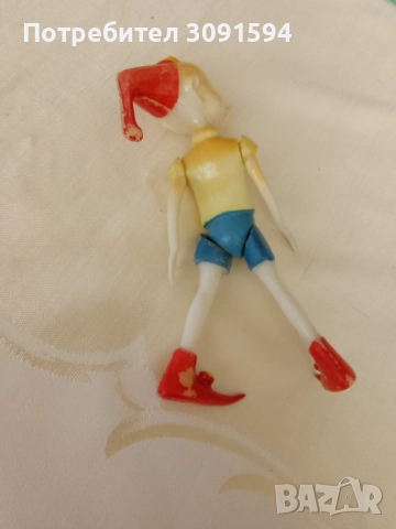 Винтидж стара играчка Пинокио с движещи се очи твърда пластмаса  Размер: Височината -15 см, снимка 2 - Колекции - 51821193