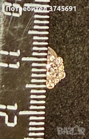 Златни обеци с диаманти 0,7к, снимка 5 - Обеци - 53966510