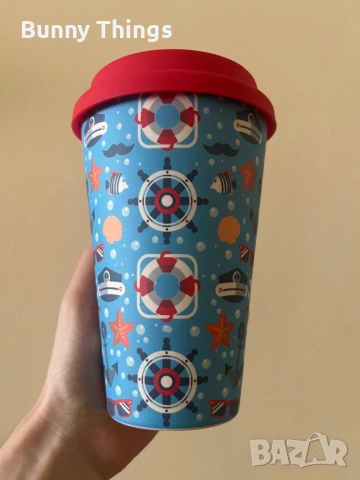 Чаша за топли напитки с капак, снимка 4 - Чаши - 53415845