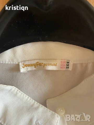 Копринена риза с буфан ръкав, снимка 3 - Ризи - 53826291