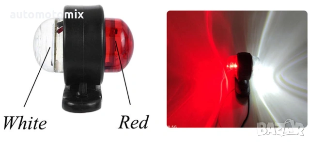 ГАБАРИТ ДИОДЕН 12V/24V, РОГЧЕТА, МИНИ, 2БРОЯ - 269327, снимка 3 - Аксесоари и консумативи - 35879258