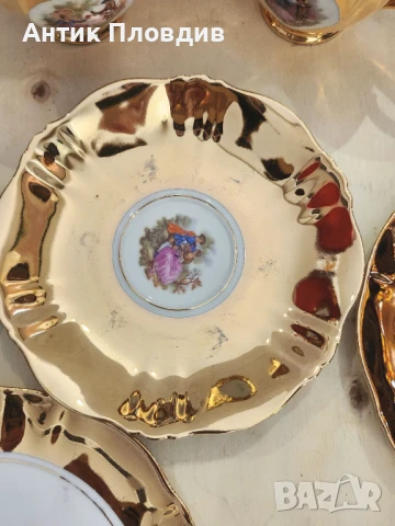 Винтидж чаен сервиз Bondware Foreign – златна декорация, снимка 10 - Сервизи - 50780017