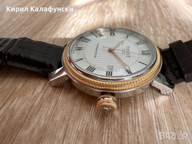 Прекрасен-TISSOT BRIDGEPORT POWERMATIC 80 , снимка 3 - Мъжки - 46893653