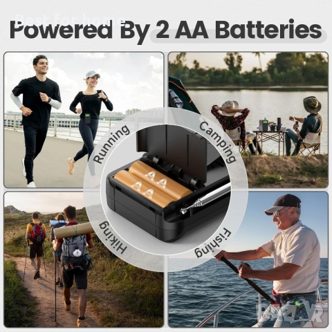 Портативно джобно радио PRUNUS J-128 – FM/AM, DSP чип, аларма и таймер за заспиване, снимка 6 - Радиокасетофони, транзистори - 53276463