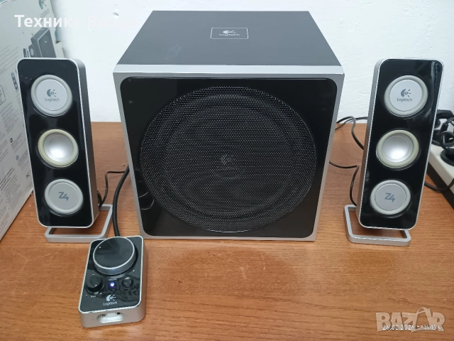 Аудио системка 2.1 Logitech Z-4. 8 инча. Чудесен звук. , снимка 3 - Аудиосистеми - 53643313