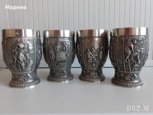 Чаши за вино от калай, 280 мл. Antik*Vintage #30