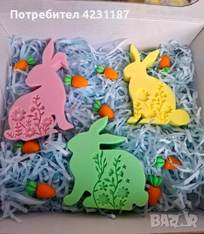 Сапунени зайчета, снимка 3 - Декорация за дома - 53911408