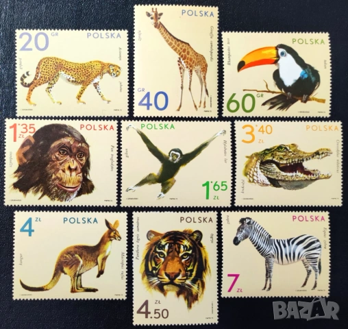 Полша, 1972 г. - лот марки на тема политика, личности, спорт, животни, музика, , снимка 5 - Филателия - 53302818
