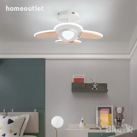 ПРОМОЦИЯ Атрактивна таванна LED лампа от солидна дървесина LED CEILING LIGHT X001JLW4TH, снимка 5 - Лед осветление - 51141060