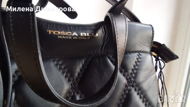 Оригинална чанта Tosca Blu естествена кожа , снимка 2 - Чанти - 46400170