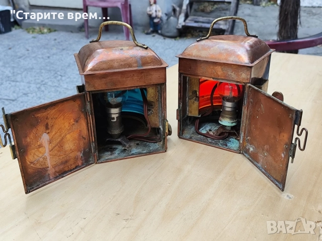 ⚓Чифт Месингови Навигационни Фенери , снимка 4 - Други ценни предмети - 52252474