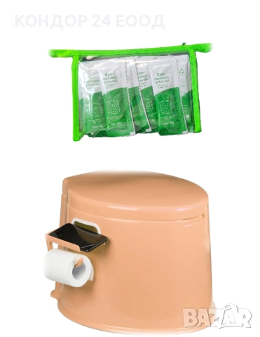 Преносима тоалетна – комплект с абсорбиращ прах, снимка 6 - Химически тоалетни - 36088636