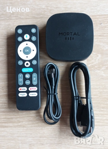 Андройд Set-top box "MORTAL" 4К Plus, WiFi 6, снимка 2 - Плейъри, домашно кино, прожектори - 53497187