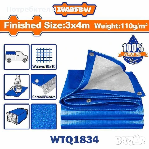 Платнища / Покривала водоотблъскващи с UV защита от 6м2 до 44м2 WADFOW, снимка 12 - Градинска техника - 51388891