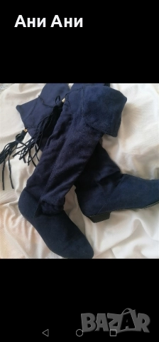 Нови велурени чизми, снимка 5 - Дамски ботуши - 52416028