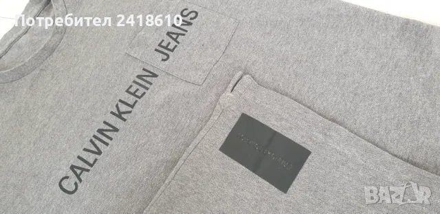 Calvin Klein Jeans CKJ Cotton Mens Size S  ОРИГИНАЛ! Мъжка Тениска!, снимка 8 - Тениски - 50068038