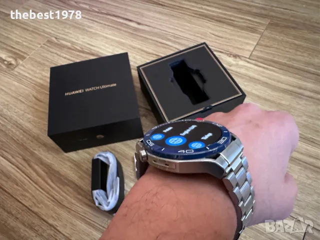 НОВ!Huawei Watch Ultimate Voyage Blue Titanium, снимка 4 - Смарт часовници - 49028714