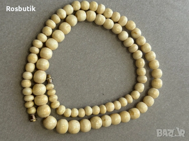 Старинно колие от слонова кост , снимка 4 - Антикварни и старинни предмети - 53424479