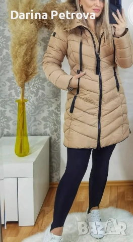 Ново дамско зимно яке с естествен пух, снимка 2 - Якета - 52347261