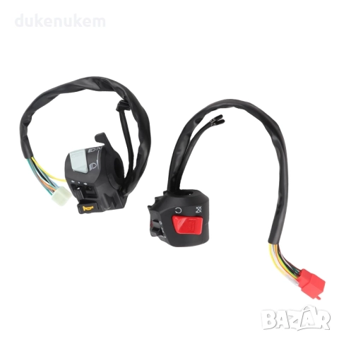 Универсален 12V превключвател за мотор, комплект ляв/десен, за кормило 7/8", снимка 5 - Аксесоари и консумативи - 52492504