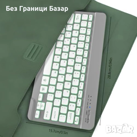 Нова Ултратънка Bluetooth клавиатура за iPad iPhone Android PC таблет телефон, снимка 2 - Клавиатури и мишки - 54043807