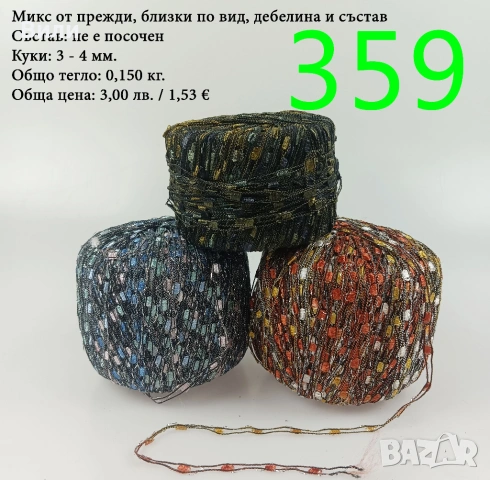 Евтини прежди в малки количества - нови и остатъци , снимка 13 - Други - 52042527