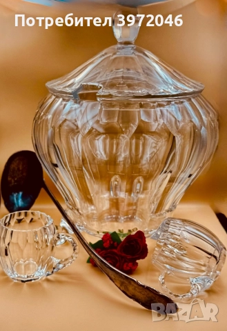 Антикварна кристална купа /1920-35 / , снимка 4 - Антикварни и старинни предмети - 51946253